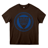 Chocolate Brown Emmanuel College Heavy Core Tee - linhVisuals