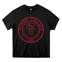 Black olivet college vectorized Heavy Core Tee - linhVisuals