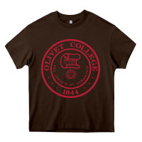 Chocolate Brown olivet college vectorized Heavy Core Tee - linhVisuals