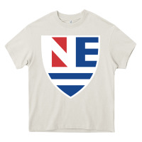 Cream new england college shield vectorized Heavy Core Tee - linhVisuals