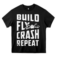Black drone tshirt shirts for multicopter boy men kids fpv pilot t shirt Heavy Core Tee - linhVisuals