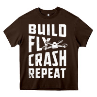 Chocolate Brown drone tshirt shirts for multicopter boy men kids fpv pilot t shirt Heavy Core Tee - linhVisuals