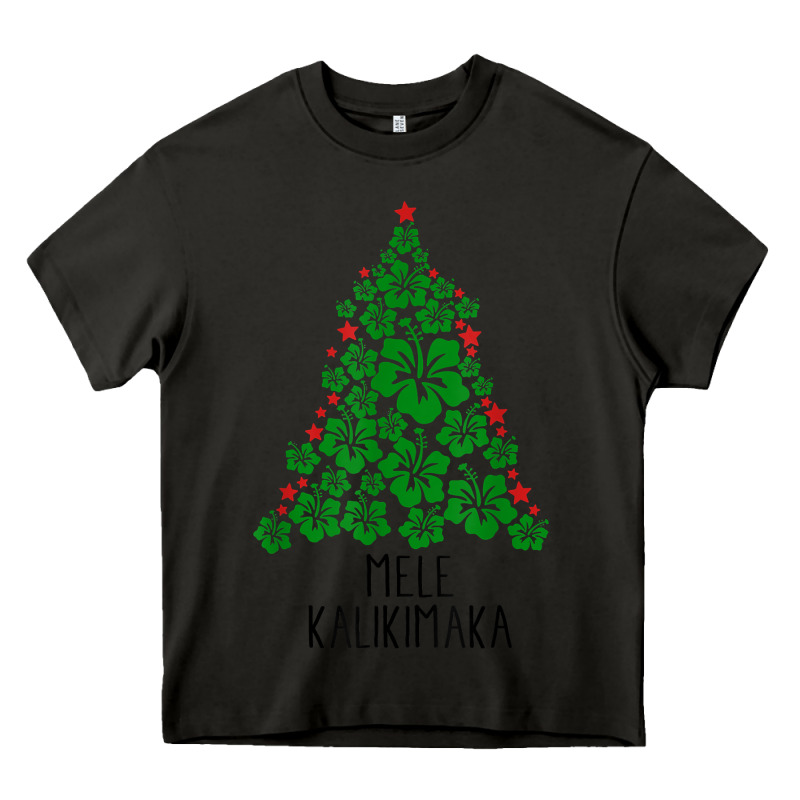Hawaiian Christmas Tree Mele Kalikimaka Hawaii Tropical T Shirt Heavy Core Tee by linhVisuals | Teevron