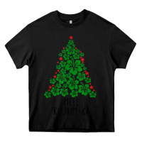 Black hawaiian christmas tree mele kalikimaka hawaii tropical t shirt Heavy Core Tee - linhVisuals