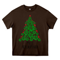 Chocolate Brown hawaiian christmas tree mele kalikimaka hawaii tropical t shirt Heavy Core Tee - linhVisuals