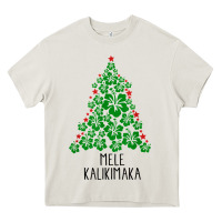 Cream hawaiian christmas tree mele kalikimaka hawaii tropical t shirt Heavy Core Tee - linhVisuals