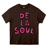 Chocolate Brown de la soul merchandise Heavy Core Tee - linhVisuals