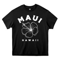 Black hawaii flower for women hibiscus maui hawaii t shirt Heavy Core Tee - linhVisuals