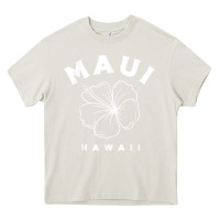 Cream hawaii flower for women hibiscus maui hawaii t shirt Heavy Core Tee - linhVisuals