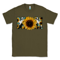 Army Green Sunflower Cowhide Mom Classic Tee - Jasminsmagicworld