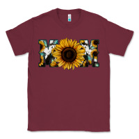Burgundy Sunflower Cowhide Mom Classic Tee - Jasminsmagicworld