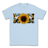 Dusty Blue Sunflower Cowhide Mom Classic Tee - Jasminsmagicworld