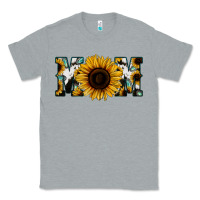 Heather Grey Sunflower Cowhide Mom Classic Tee - Jasminsmagicworld