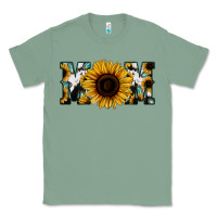 Sage Sunflower Cowhide Mom Classic Tee - Jasminsmagicworld