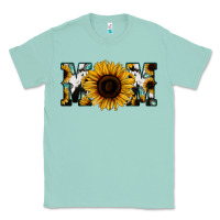 Seafoam Sunflower Cowhide Mom Classic Tee - Jasminsmagicworld