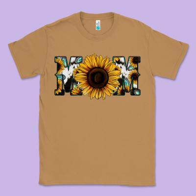 Sunflower Cowhide Mom Classic Tee Designed By Jasminsmagicworld