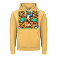 Vintage Mustard Cow fall pumpkin Vintage Hoodie - Artiststas