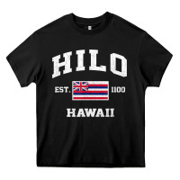 Hilo Hawaii Hi Vintage State Athletic Style T Shirt Heavy Core Tee | Teevron