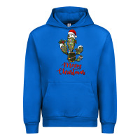 Cobalt merry christmas cactus Urban Hoodie - RanaPortraitStore