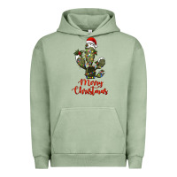 Pigment Oil Green merry christmas cactus Urban Hoodie - RanaPortraitStore