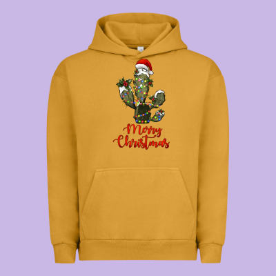 Merry Christmas Cactus Urban Hoodie Designed By Ranaportraitstore
