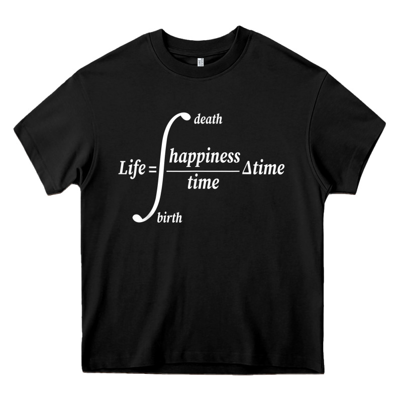 Math Teacher Integral Of Life Happiness Time Geeky Math Heavy Core Tee by linhVisuals | Teevron