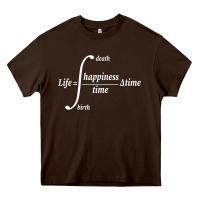 Chocolate Brown math teacher integral of life happiness time geeky math Heavy Core Tee - linhVisuals
