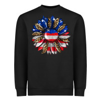 Black american flag leopard Heavyweight Sweatshirt - RanaPortraitStore