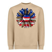 Mushroom american flag leopard Heavyweight Sweatshirt - RanaPortraitStore