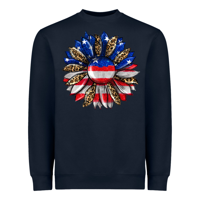 American Flag Leopard Heavyweight Sweatshirt by RanaPortraitStore | Teevron