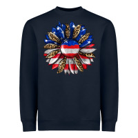 Navy american flag leopard Heavyweight Sweatshirt - RanaPortraitStore