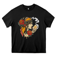 Black Dirty honey Heavy Core Tee - linhVisuals