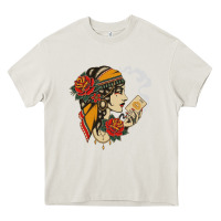 Cream Dirty honey Heavy Core Tee - linhVisuals
