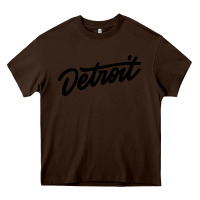Chocolate Brown DETROIT Heavy Core Tee - linhVisuals