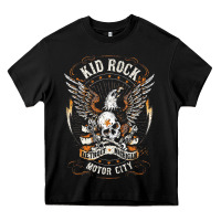 Black kid rock 7 Heavy Core Tee - linhVisuals