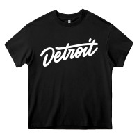 Black DETROIT Heavy Core Tee - linhVisuals