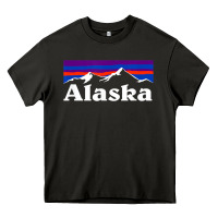 Asphalt alaska retro vintage mountains & outdoors wilderness state Heavy Core Tee - linhVisuals
