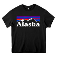Alaska Retro Vintage Mountains & Outdoors Wilderness State Heavy Core Tee | Teevron