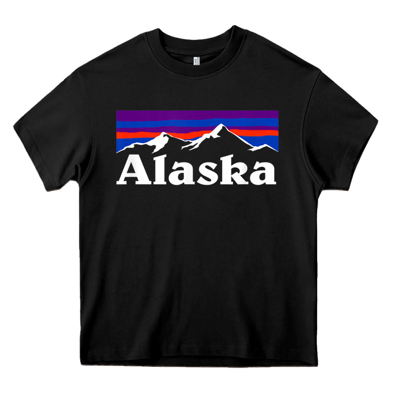 Alaska Retro Vintage Mountains & Outdoors Wilderness State Heavy Core Tee by linhVisuals | Teevron