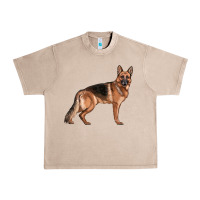 French Oak German Shepherd Dog Illustrations Urban Heavy Tee - LillyAllenDesigns