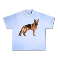 Grape Ice German Shepherd Dog Illustrations Urban Heavy Tee - LillyAllenDesigns