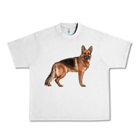 Lunar Rock German Shepherd Dog Illustrations Urban Heavy Tee - LillyAllenDesigns