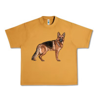Peanut Butter German Shepherd Dog Illustrations Urban Heavy Tee - LillyAllenDesigns
