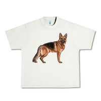 Pistachio German Shepherd Dog Illustrations Urban Heavy Tee - LillyAllenDesigns