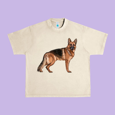 German Shepherd Dog Illustrations Urban Heavy Tee Designed By Lillyallendesigns