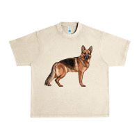 Sandshell German Shepherd Dog Illustrations Urban Heavy Tee - LillyAllenDesigns