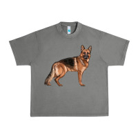 Tornado German Shepherd Dog Illustrations Urban Heavy Tee - LillyAllenDesigns