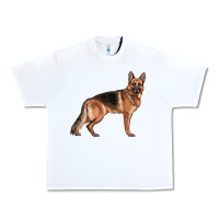White German Shepherd Dog Illustrations Urban Heavy Tee - LillyAllenDesigns