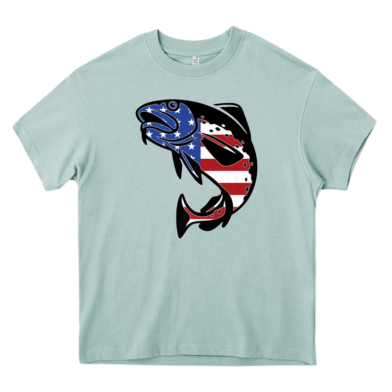 American Cod Fish Design Fishing Lover Fisherman Usa Premium Heavy Core Tee by linhVisuals | Teevron