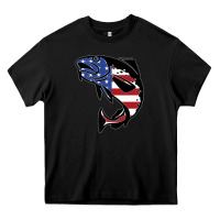 Black american cod fish design fishing lover fisherman usa premium Heavy Core Tee - linhVisuals